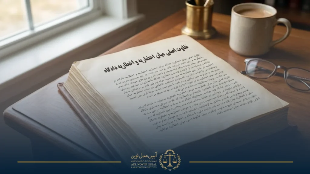 تفاوت اصلی میان احضاریه و اخطاریه دادگاه